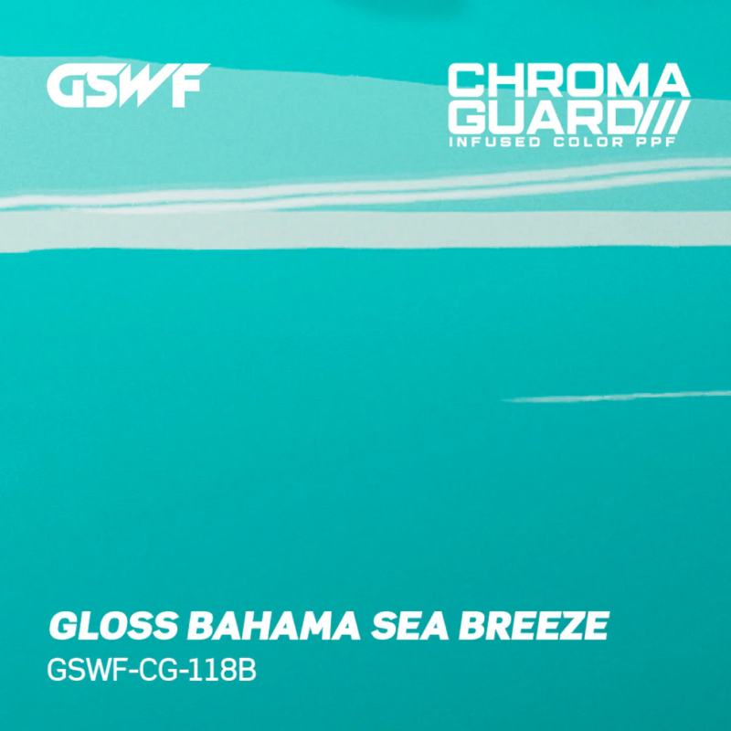GSWF Gloss Bahama Sea Breeze PPF aqua синьо защитно фолио за автомобил